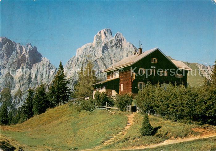 Moedlingerhuette Berghaus mit Reichensteinstock Ennstaler Alpen