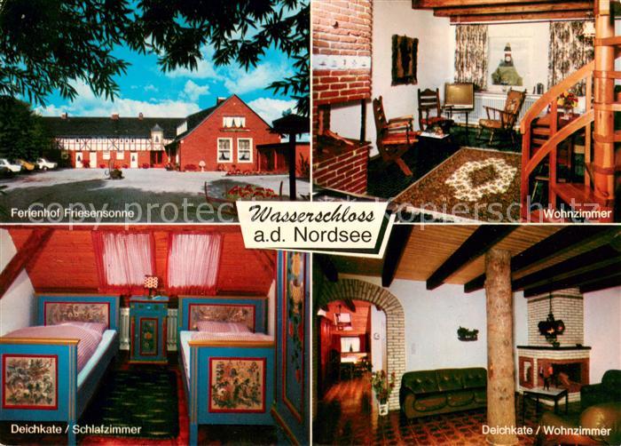 Neuharlingersiel Wasserschloss an der Nordsee Ferienhof Friesensonne Wohnzimmer