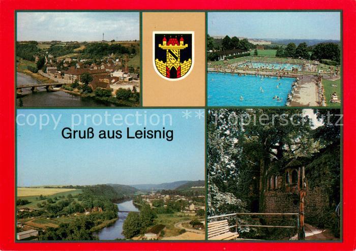 Leisnig Stadtteil Fischendorf Freibad Blick zur Mulde Park