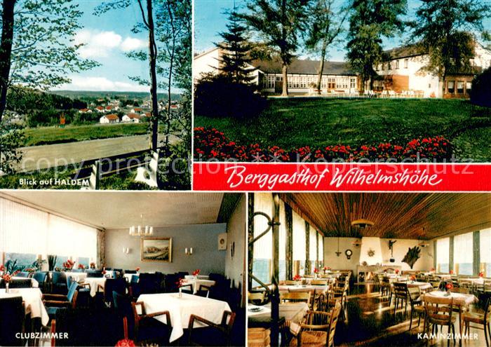Stemwede Berggasthof Wilhelmshoehe Clubzimmer Kaminzimmer Blick auf Haldem