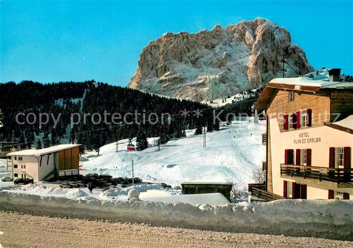 Groeden Tirol Hotel Plan de Gralba Groedental Dolomiten Seilbahn Piz Sella mit L