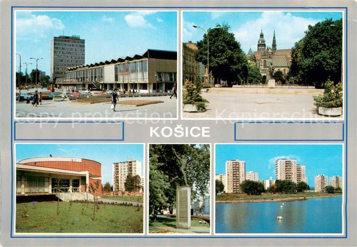 Kosice Kassa Kaschau Slovakia Teilansichten Platz Denkmal Wohnsiedlung Hochhaeus