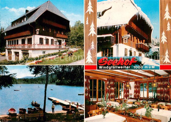 Altglashuetten Gaststaette Restaurant Seehof Windgfaellweiher im Schwarzwald