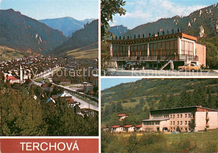 Terchova Pohlad na obec Zbojnicka pivnicia Hotel Janosik