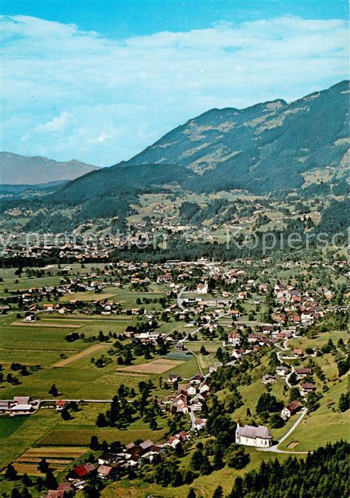 Ludesch Panorama Blick gegen Thueringen Fliegeraufnahme