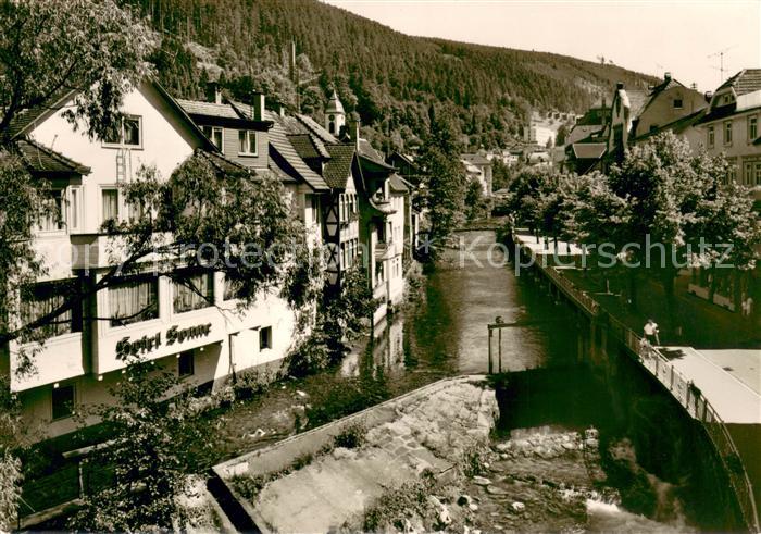 Bad Wildbad Haeuserpartie an der Enz Hotel Sonne