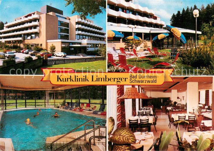 Bad Duerrheim Kurklinik Limberger im Schwarzwald Restaurant Hallenbad