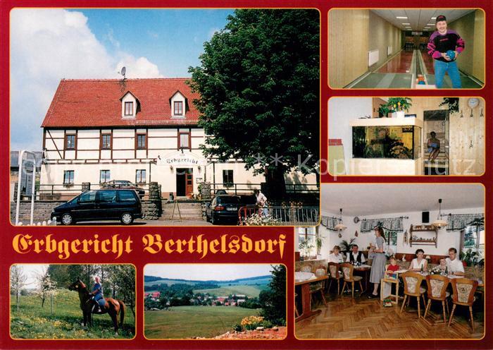 Hohwald Sachsen Gaststaette Restaurant Erbgericht Berthelsdorf Kegelbahn Reiten