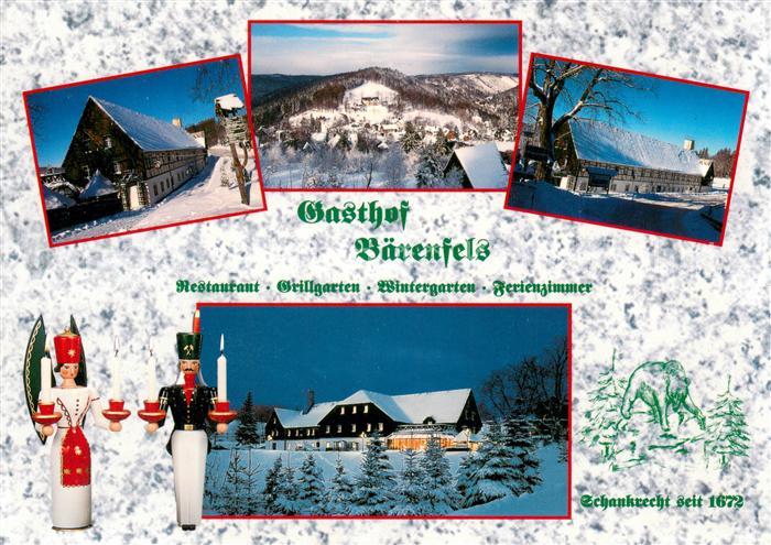 Baerenfels Erzgebirge Gasthof Baerenfels Winterlandschaft