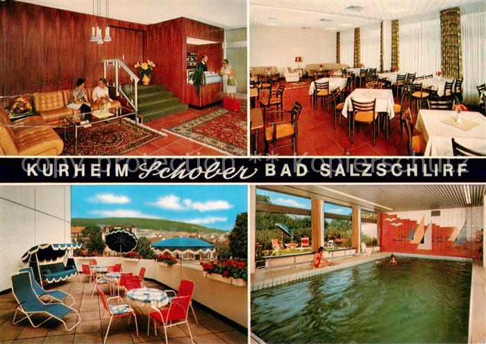 Bad Salzschlirf Kurheim Schober Terrasse Restaurant Hallenbad