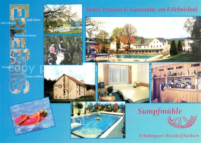 Hetzdorf Halsbruecke Hotel Pension Gaststaette Sumpfmuehle am Erlebnisbad