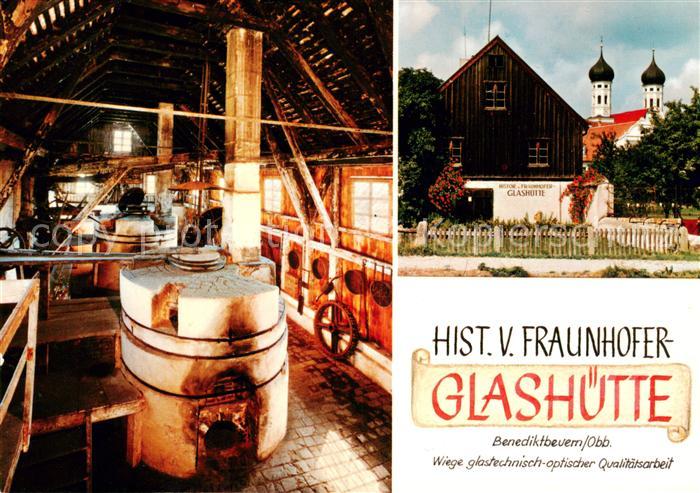 Benediktbeuern Historische von Fraunhofer Glashuette Blick zur Kirche