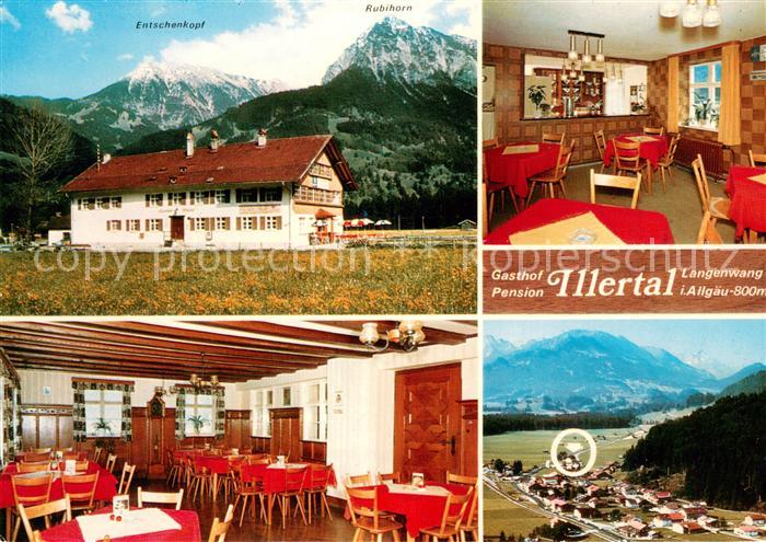 Langenwang Fischen Gasthof Pension Illertal Gastraum Allgaeuer Alpen Fliegeraufn