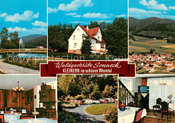 Kleinern Pension Waldgaststaette Sonneck Gastraum Gartenterrasse Panorama