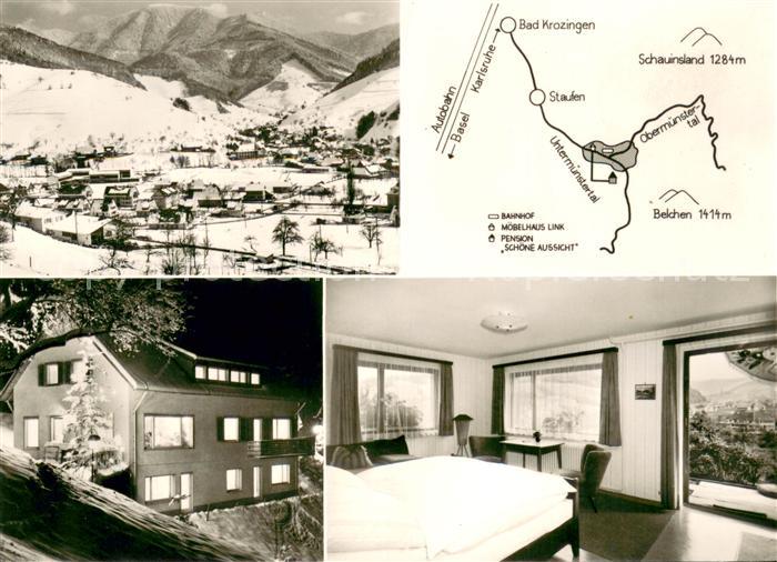 Untermuenstertal Pension Schoene Aussicht Cafe Landschaftspanorama Schwarzwald