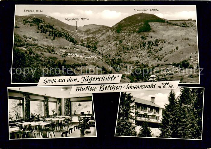 Multen Cafe Pension Jaegerstueble Gastraum Landschaftspanorama Schwarzwald mit B
