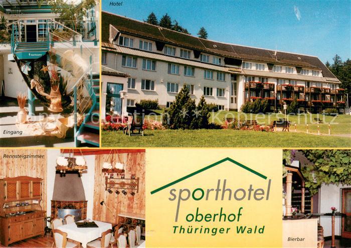 Oberhof Thueringen Sporthotel Eingang Rennsteigzimmer Bar Garten