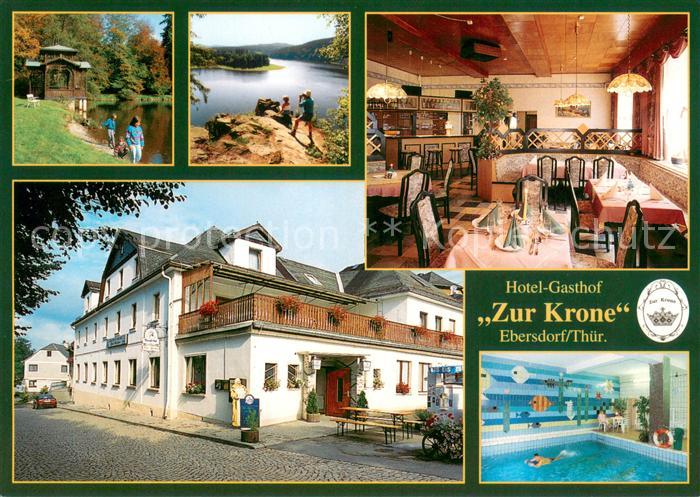 Ebersdorf Thueringen Hotel Gasthof Zur Krone Restauran Hallenbad Landschaftspano