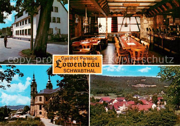 Schwabthal Gasthof Pension Loewenbraeu Restaurant Kirche Panorama