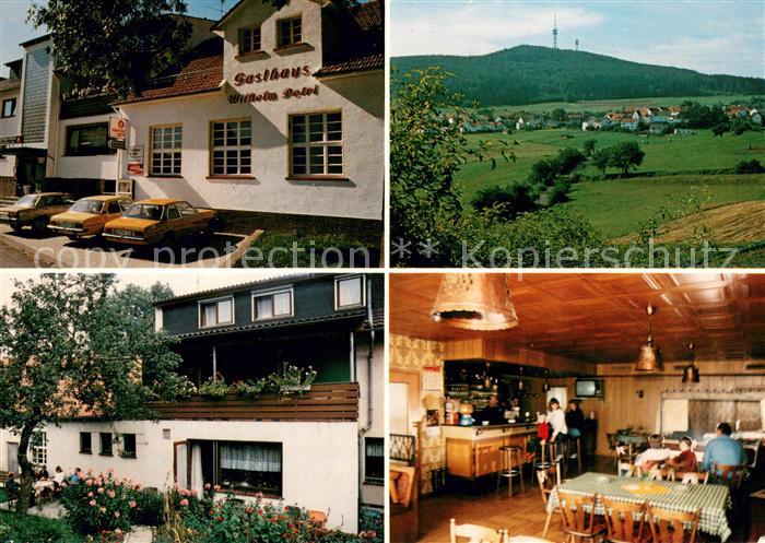 Battenhausen Gasthaus Pension Zum Hohen Lohr Gastraum Landschaftspanorama Keller
