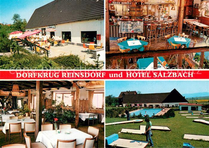 Reinsdorf Apelern Restaurant Dorfkrug Hotel Salzbach Terrasse Minigolfplatz