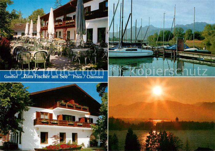 Harras Chiemsee Hotel Restaurant Cafe Zum Fischer am See Terrasse Seglerhafen So