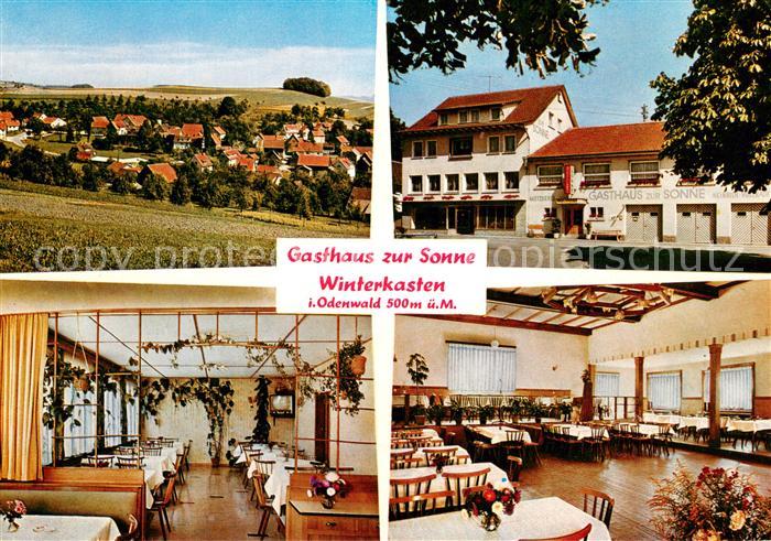 Winterkasten Lindenfels Gasthaus Metzgerei zur Sonne Restaurant Panorama Odenwal