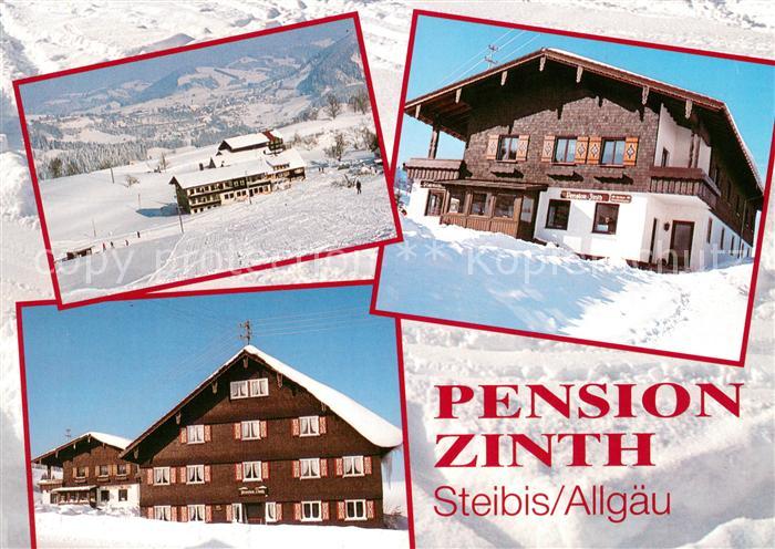Steibis Oberstaufen Bayern Pension Zinth Winterlandschaft Allgaeuer Alpen