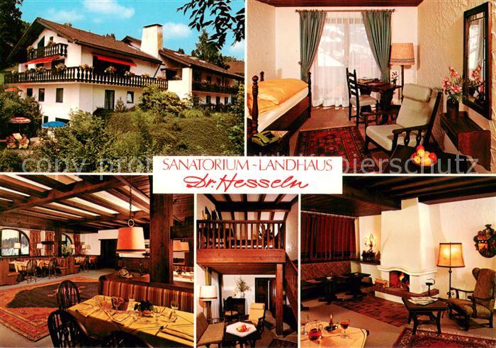 Oberstaufen Oberallgaeu Bayern Landhaus Sanatorium Dr. Hesseln Gastraum Kaminzi