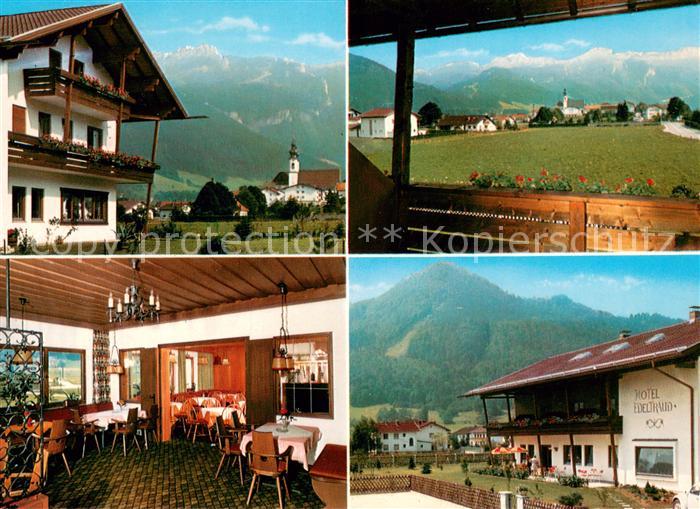 Aschau Chiemgau Hotel Edeltraut Restaurant Ortsansicht mit Alpenpanorama