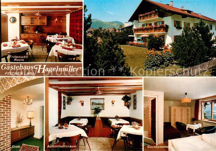 Fischen Allgaeu Gaestehaus Hagelmueller Fruehstuecksraum Diele Aufenthaltsraum G