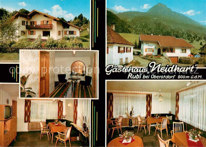 Rubi Oberstdorf Gaestehaus Neidhart Gastraum Fremdenzimmer Allgaeuer Alpen