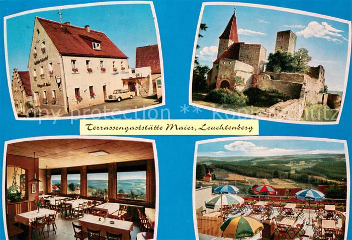 Leuchtenberg Gaststaette Pension Maier Restaurant Terrasse Burgruine Naturpark O