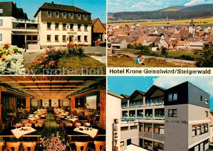 Geiselwind Hotel Gasthof Krone Restaurant Stadtpanorama