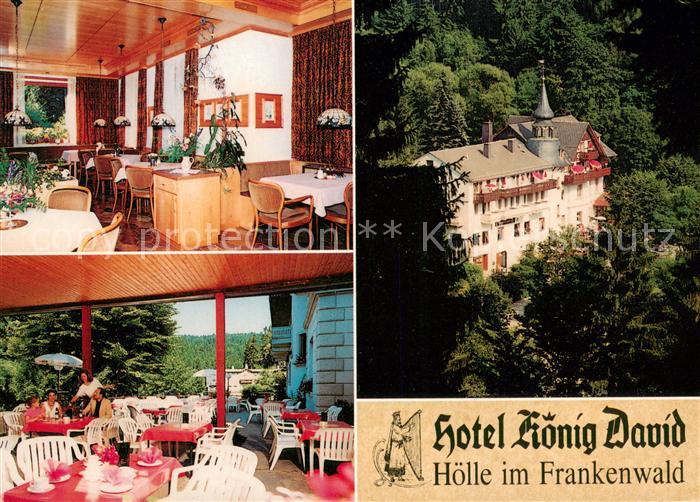 Hoelle Marxgruen Hotel Koenig David Restaurant Terrasse Frankenwald