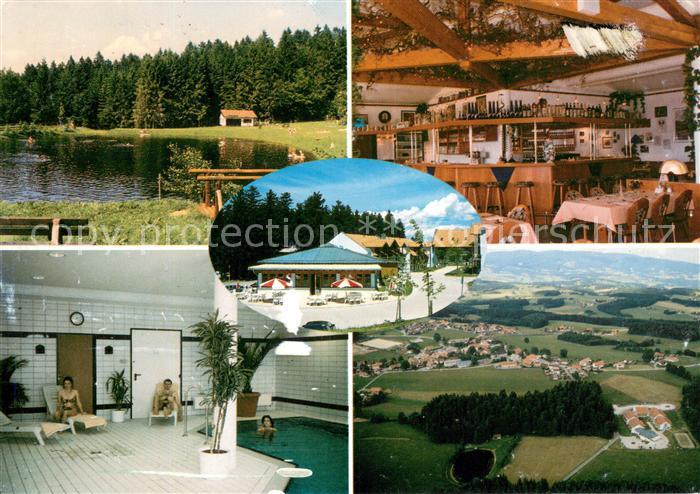 Sonnen Niederbayern Sporthotel Sonnenhof Restaurant Terrasse Hallenbad Teich Fli