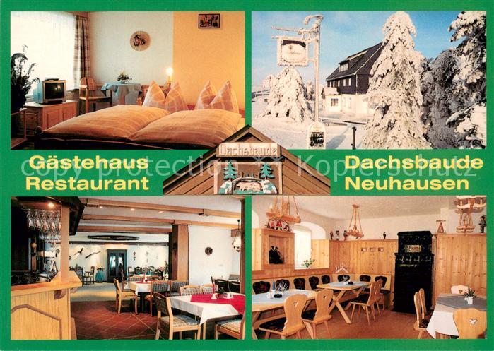 Neuhausen Erzgebirge Gaestehaus Restaurant Dachsbaude Fremdenzimmer Winterlandsc