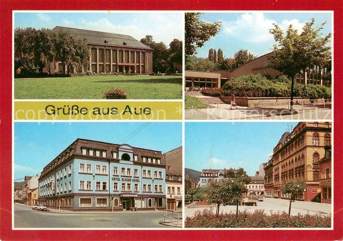 Aue Erzgebirge Kulturhaus Ernst Thaelmann Volksschwimmhalle Hotel Blauer Engel A
