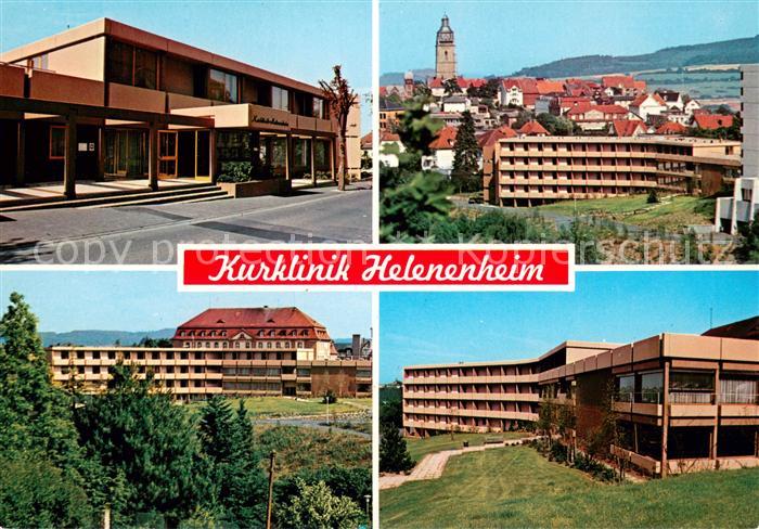 Bad Wildungen Kurklinik Helenenheim Stadtbild mit Kirche