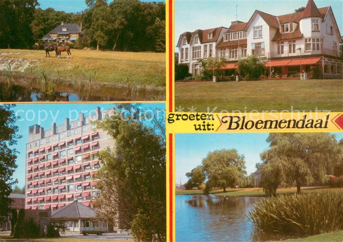 Bloemendaal Hotel Cafe Restaurant Lepenhove Partie am Wasser Pferde