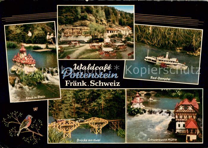 Pottenstein Oberfranken WaldCafe Miniaturpark Fraenkische Schweiz Kaub Rhein Bru