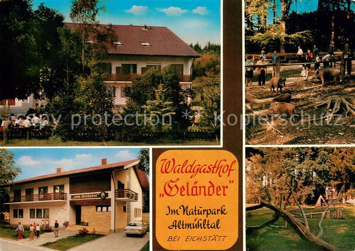 Eichstaett Oberbayern Waldgasthof Gelaender Naturpark Altmuehltal Schwarzwildgeh