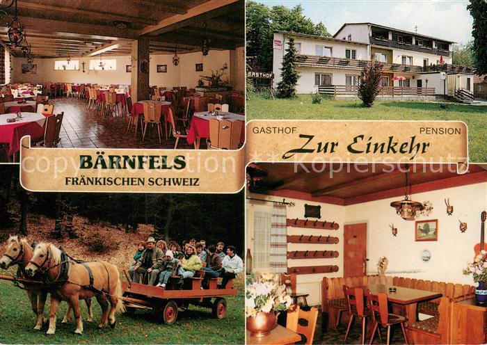 Baernfels Gasthof Pension Zur Einkehr Ponywagen Fraenkische Schweiz
