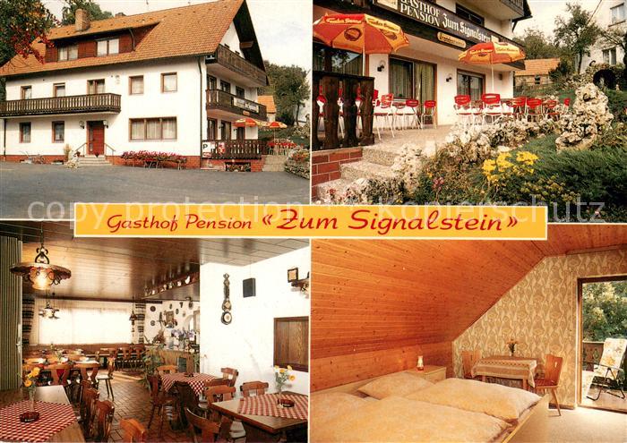 Obertrubach Gasthof Pension zum Signalstein Gastraum Terrasse Fremdenzimmer