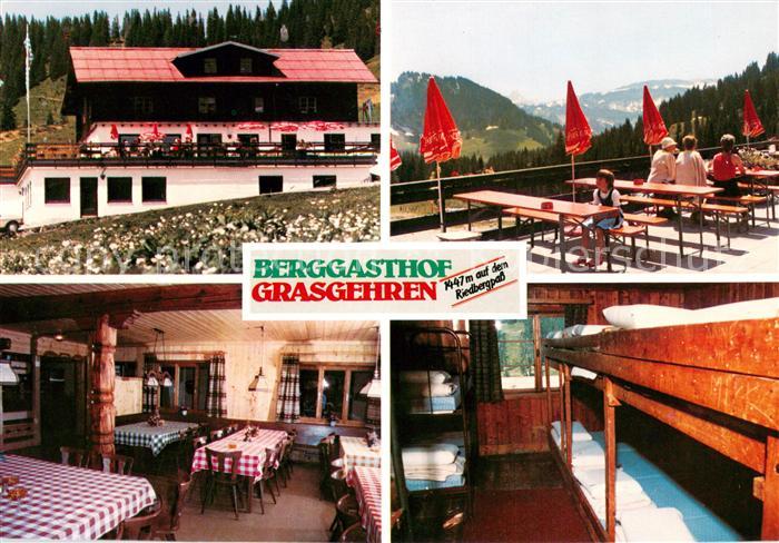 Obermaiselstein Berggasthof Grasgehren Gastraum Terrasse Schlafraum