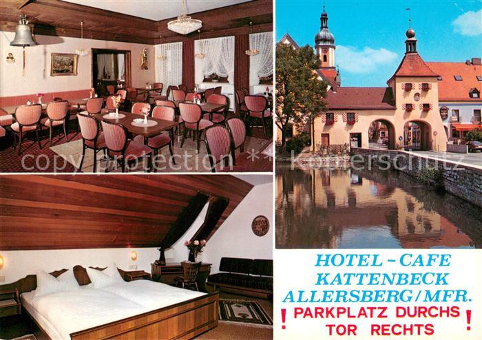 Allersberg Hotel Cafe Kattenbeck Gastraum Fremdenzimmer Bruecke Unteres Tor