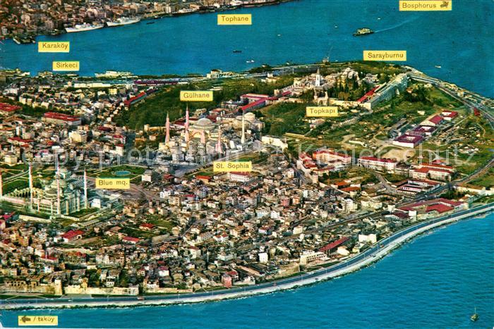 Istanbul Constantinopel Sehenswuerdigkeiten der Stadt Fliegeraufnahme