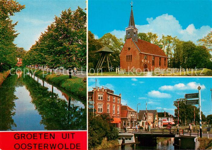 Oosterwolde Kanal Bruecke Kirche
