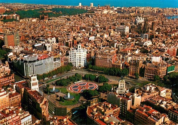 Barcelona Cataluna Plaza de Cataluna vista aérea