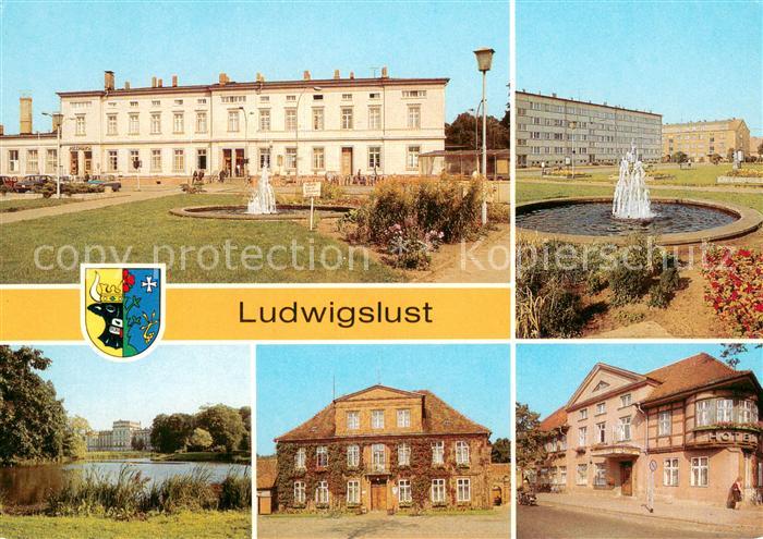 Ludwigslust Bahnhof John Brinckman Strasse Schloss Rathaus HO Hotel Mecklenburge